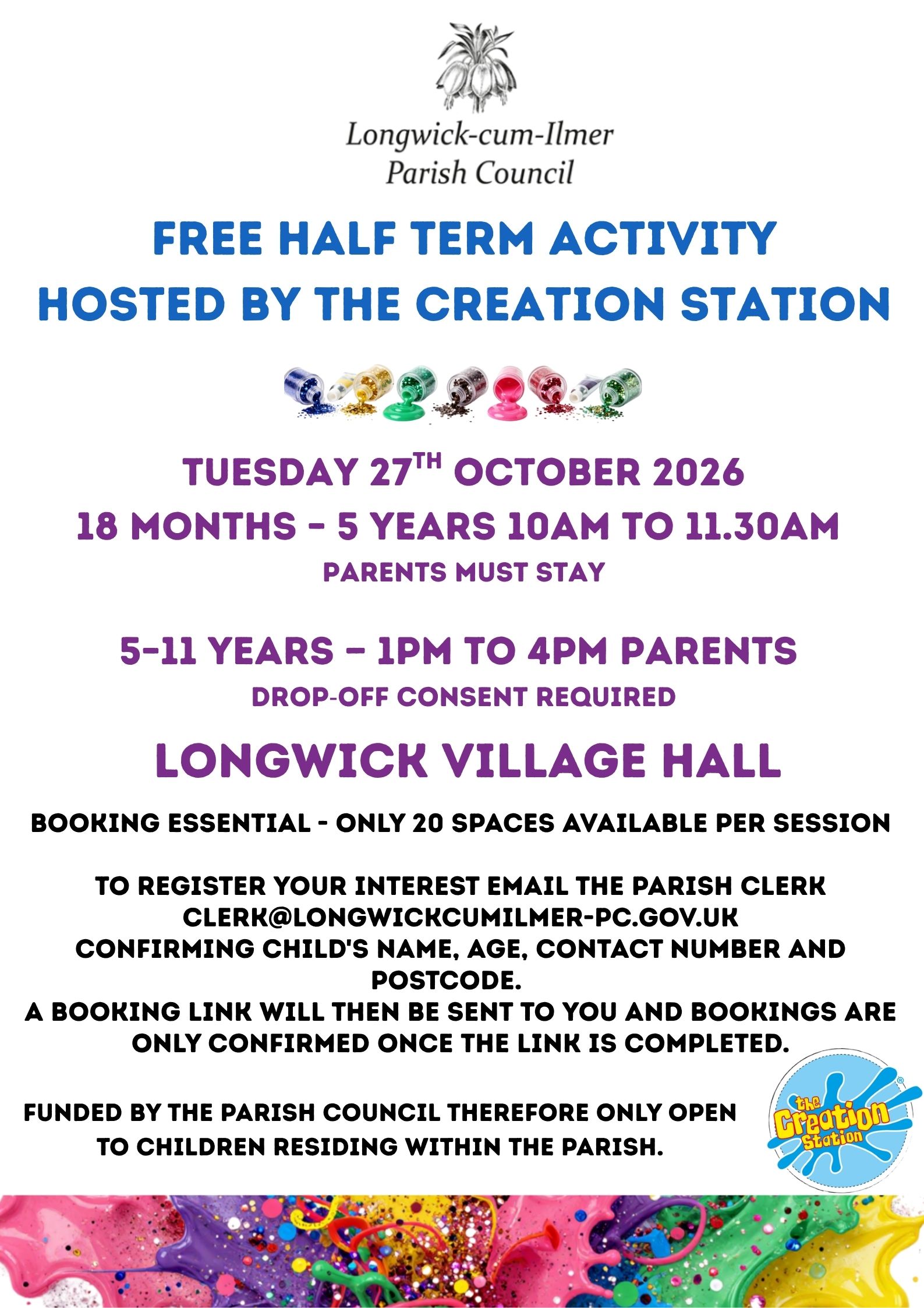 Half term creation station activity